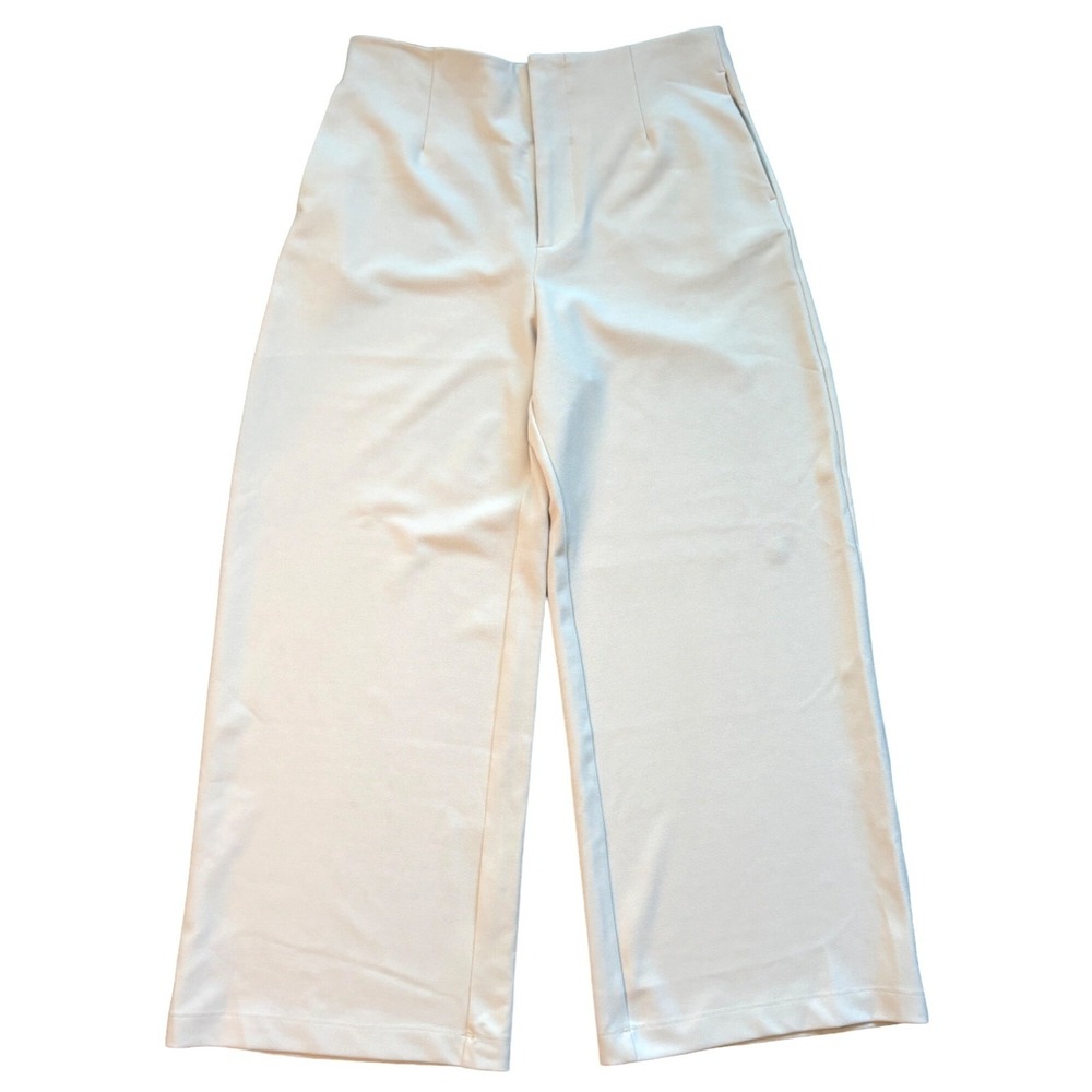 Abercrombie & Fitch Pants Size 14/32 Short Creme Crepe Wide Legs Culotte